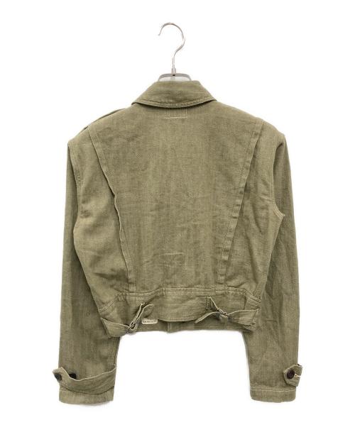 RRL（ダブルアールエル）RRL (ダブルアールエル) 【古着】SHORT丈コットンデニムジャケット オリーブ サイズ:155の古着・服飾アイテム