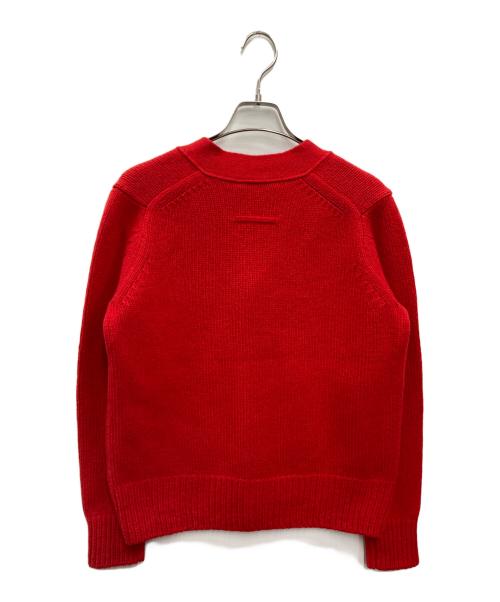 SLOANE（スローン）SLOANE (スローン) 5G ジーロンラム×カシミヤ Vネックカーディガン レッド サイズ:1の古着・服飾アイテム