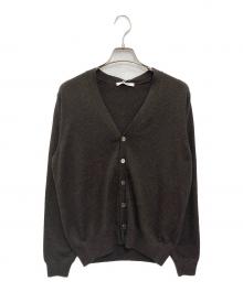 SLOANE（スローン）の古着「12G天竺 カシミヤVネックカーディガン」｜ブラウン