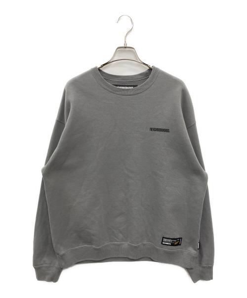 NEIGHBORHOOD（ネイバーフッド）NEIGHBORHOOD (ネイバーフッド) PLAIN SWEAT CREWNECK LS グレー サイズ:Lの古着・服飾アイテム