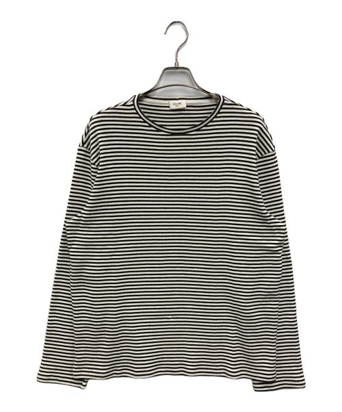 CELINE（セリーヌ）CELINE (セリーヌ) ハイゲージボーダーニット ホワイト×ブラック サイズ:Sの古着・服飾アイテム