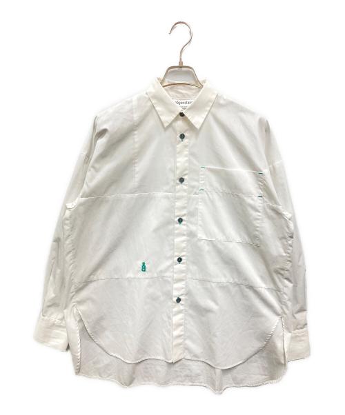nagonstans（ナゴンスタンス）nagonstans (ナゴンスタンス) T/Cブロードシャツ ホワイト サイズ:Mの古着・服飾アイテム