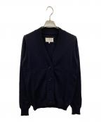 Maison Margielaメゾンマルジェラ）の古着「ウール エルボーパッチ Vネック カーディガン」｜ネイビー