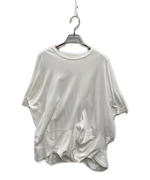 ENFOLD（エンフォルド）ENFOLD (エンフォルド) CURVE LAYERED-HEM T-SHIRT ホワイト サイズ:SIZE 38の古着・服飾アイテム