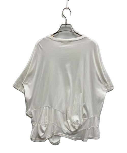 ENFOLD（エンフォルド）ENFOLD (エンフォルド) CURVE LAYERED-HEM T-SHIRT ホワイト サイズ:SIZE 38の古着・服飾アイテム