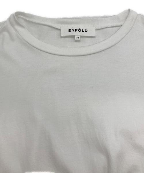 ENFOLD（エンフォルド）ENFOLD (エンフォルド) CURVE LAYERED-HEM T-SHIRT ホワイト サイズ:SIZE 38の古着・服飾アイテム