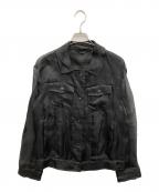 HERNOヘルノ）の古着「シアー シルク ジャケット」｜ブラック