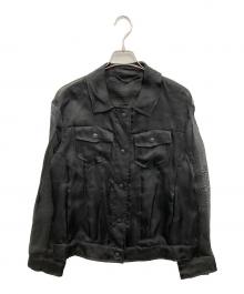 HERNO（ヘルノ）の古着「シアー シルク ジャケット」｜ブラック