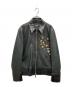 DSQUARED2（ディースクエアード）の古着「バッチシングルライダースジャケット」｜ブラック