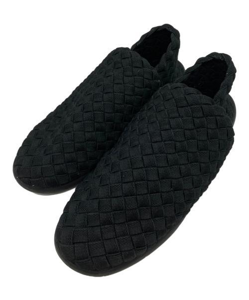 BOTTEGA VENETA（ボッテガベネタ）BOTTEGA VENETA (ボッテガベネタ) ブラックイントレチャートスリッポン ブラック サイズ:42 1/2の古着・服飾アイテム