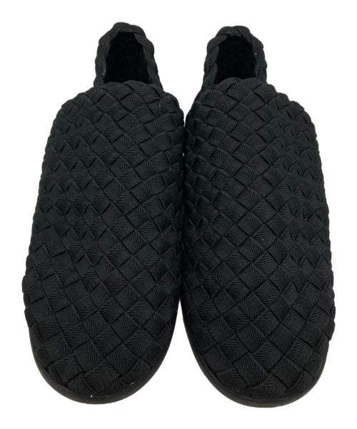 BOTTEGA VENETA（ボッテガベネタ）BOTTEGA VENETA (ボッテガベネタ) ブラックイントレチャートスリッポン ブラック サイズ:42 1/2の古着・服飾アイテム