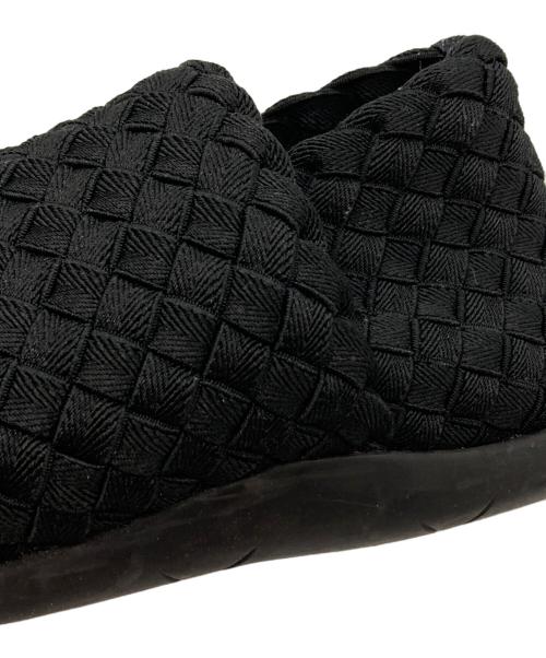 BOTTEGA VENETA（ボッテガベネタ）BOTTEGA VENETA (ボッテガベネタ) ブラックイントレチャートスリッポン ブラック サイズ:42 1/2の古着・服飾アイテム