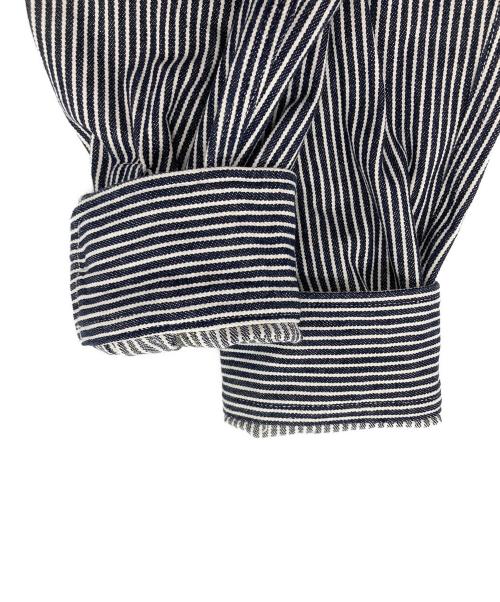 SUGAR CANE（シュガーケーン）SUGAR CANE (シュガーケーン) HICKORY STRIPE WORK SHIRT ホワイト×ブラック サイズ:Mの古着・服飾アイテム