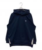 FRED PERRYフレッドペリー）の古着「Taped Pullover Hoodie」｜ネイビー