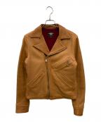 freewheelersフリーホイーラーズ）の古着「ディアスキンダブルライダースジャケット」｜ブラウン