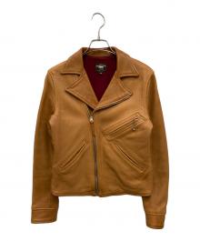 freewheelers（フリーホイーラーズ）の古着「ディアスキンダブルライダースジャケット」｜ブラウン