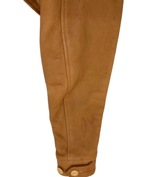 freewheelers（フリーホイーラーズ）freewheelers (フリーホイーラーズ) ディアスキンダブルライダースジャケット ブラウン サイズ:36の古着・服飾アイテム