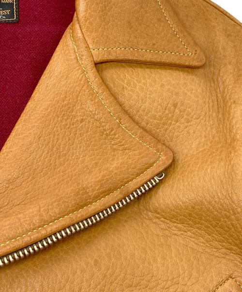 freewheelers（フリーホイーラーズ）freewheelers (フリーホイーラーズ) ディアスキンダブルライダースジャケット ブラウン サイズ:36の古着・服飾アイテム