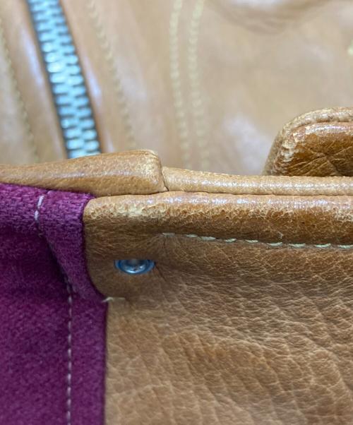 freewheelers（フリーホイーラーズ）freewheelers (フリーホイーラーズ) ディアスキンダブルライダースジャケット ブラウン サイズ:36の古着・服飾アイテム