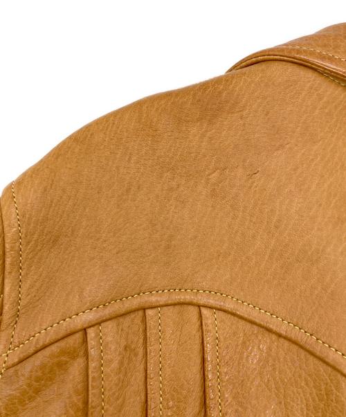 freewheelers（フリーホイーラーズ）freewheelers (フリーホイーラーズ) ディアスキンダブルライダースジャケット ブラウン サイズ:36の古着・服飾アイテム