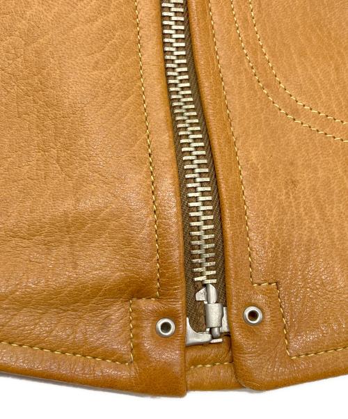 freewheelers（フリーホイーラーズ）freewheelers (フリーホイーラーズ) ディアスキンダブルライダースジャケット ブラウン サイズ:36の古着・服飾アイテム