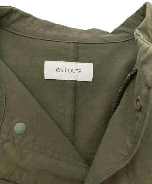 eN ROUTE（アンルート）EN ROUTE (アンルート) ナイロンオックス バンドカラー ジップコート グリーン サイズ:3の古着・服飾アイテム