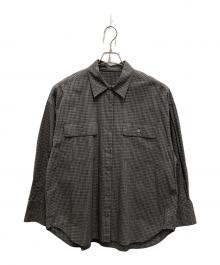 BEAUTY&YOUTH（ビューティーアンドユース）の古着「コットン チェックポケット シャツ ウォッシャブル」｜ブラック