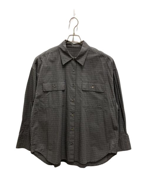 BEAUTY&YOUTH（ビューティーアンドユース）BEAUTY&YOUTH (ビューティーアンドユース) コットン チェックポケット シャツ ウォッシャブル ブラック サイズ:FREEの古着・服飾アイテム