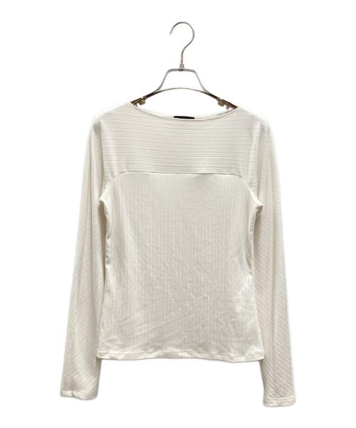 theory（セオリー）theory (セオリー) Defined Rib Boatneck Tee ホワイト サイズ:Sの古着・服飾アイテム