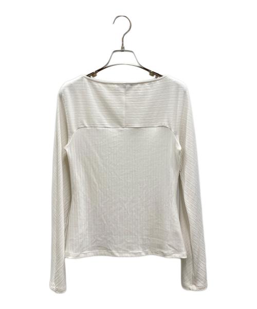 theory（セオリー）theory (セオリー) Defined Rib Boatneck Tee ホワイト サイズ:Sの古着・服飾アイテム