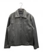 GUESSゲス）の古着「90s レザートラッカージャケット」｜ブラック