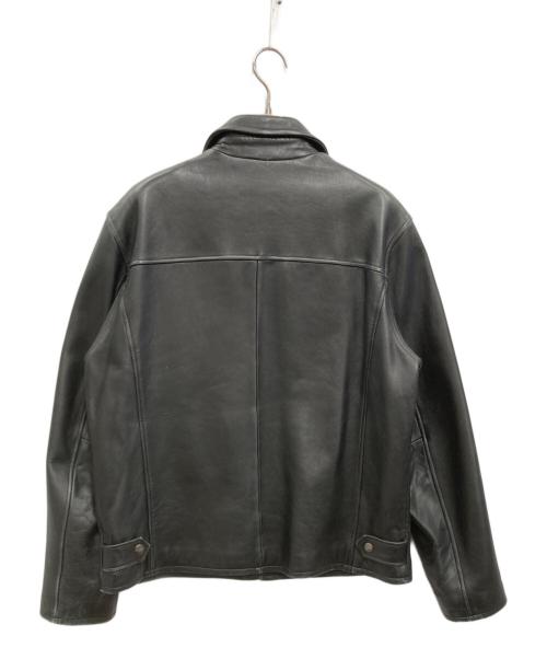 GUESS（ゲス）GUESS (ゲス) 90s レザートラッカージャケット ブラック サイズ:Mの古着・服飾アイテム