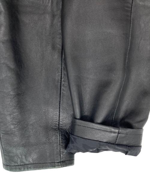 GUESS（ゲス）GUESS (ゲス) 90s レザートラッカージャケット ブラック サイズ:Mの古着・服飾アイテム