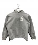 SUPREMEシュプリーム）の古着「S LOGO HOODED SWEATSHIRT」｜グレー×チャコールグレー