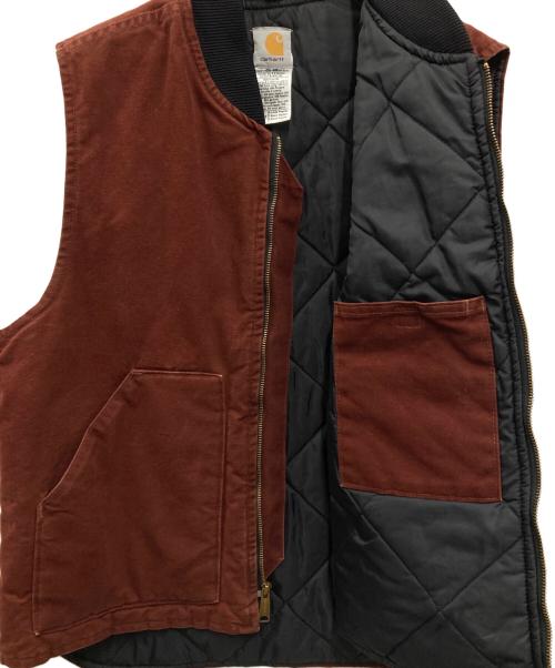 CarHartt（カーハート）CarHartt (カーハート) ダックパデッドベスト ブラウン（クレイ） サイズ:XLの古着・服飾アイテム