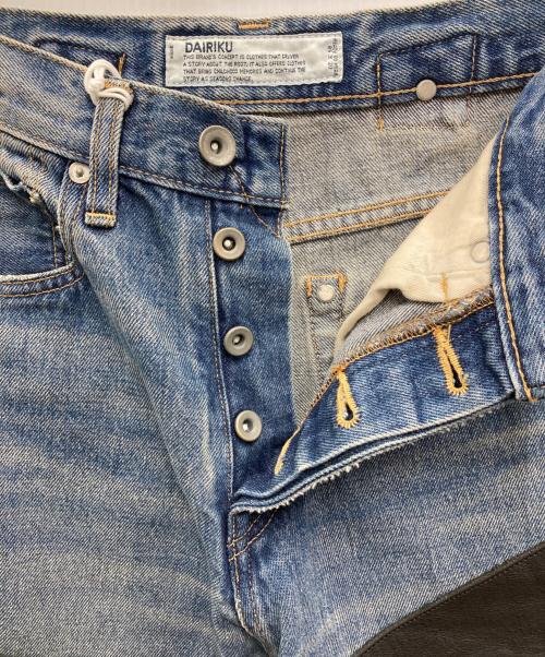 DAIRIKU（ダイリク）DAIRIKU (ダイリク) Leather Patch Slim Denim Pants インディゴ サイズ:SIZE 27の古着・服飾アイテム