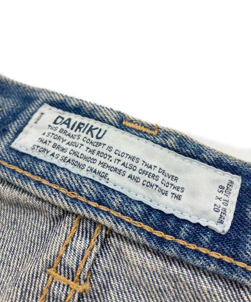 DAIRIKU（ダイリク）DAIRIKU (ダイリク) Leather Patch Slim Denim Pants インディゴ サイズ:SIZE 27の古着・服飾アイテム