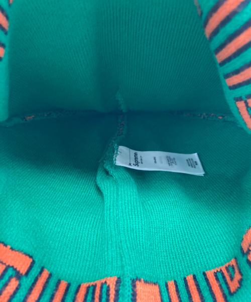 SUPREME（シュプリーム）Supreme (シュプリーム) 23AW Vertical Logo Beanie オレンジ×グリーンの古着・服飾アイテム