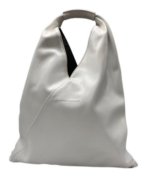 MM6 Maison Margiela（エムエムシックスメゾンマルジェラ）MM6 Maison Margiela (エムエムシックスメゾンマルジェラ) Japanese スモール トライアングル トートバッグ ホワイトの古着・服飾アイテム