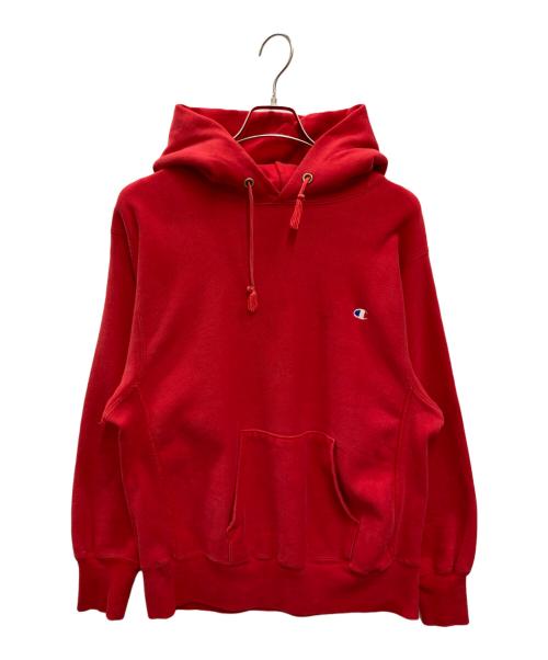 Champion REVERSE WEAVE（チャンピオン リバース ウィーブ）Champion REVERSE WEAVE (チャンピオン リバース ウィーブ) 【古着】目ありプルオーバーパーカー レッド サイズ:Lの古着・服飾アイテム