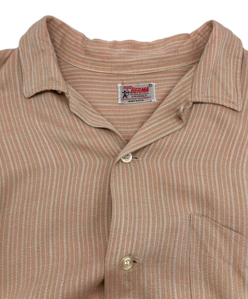 BUD BERMA（バドベルマ）BUD BERMA (バドベルマ) ヴィンテージオープンカラーシャツ ベージュ サイズ:XLの古着・服飾アイテム