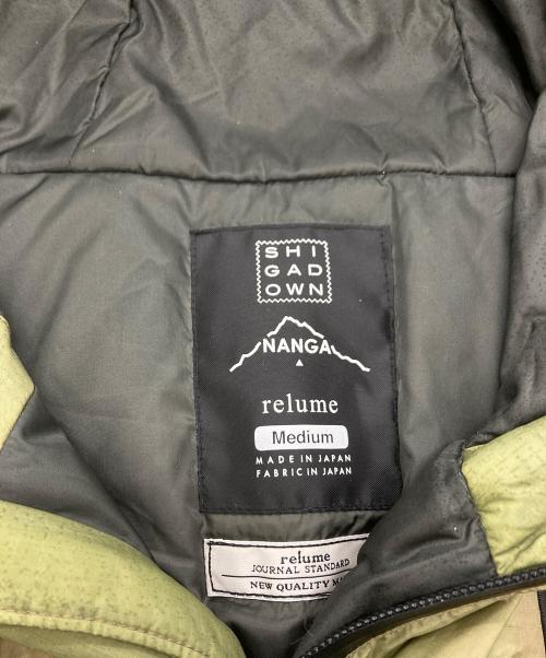 NANGA（ナンガ）NANGA (ナンガ) JOURNAL STANDARD relume (ジャーナルスタンダード レリューム) 別注ダウンジャケット オリーブ サイズ:Mの古着・服飾アイテム