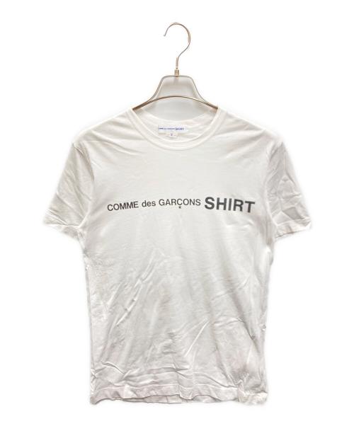 COMME des GARCONS SHIRT（コムデギャルソンシャツ）COMME des GARCONS SHIRT (コムデギャルソンシャツ) ロゴプリントTシャツ ホワイト サイズ:Mの古着・服飾アイテム