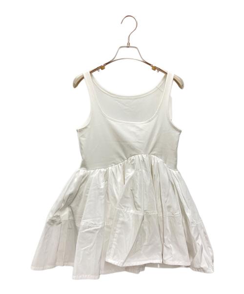 cygne（シーニュ）cygne (シーニュ) 切替ノースリーブトップス ホワイト サイズ:1の古着・服飾アイテム