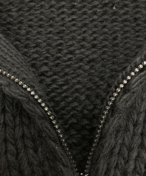 rosy monster（ロージーモンスター）rosy monster (ロージーモンスター) ハンドニットジップブルゾン ブラック サイズ:FREEの古着・服飾アイテム