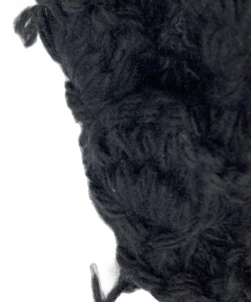 rosy monster（ロージーモンスター）rosy monster (ロージーモンスター) ハンドニットジップブルゾン ブラック サイズ:FREEの古着・服飾アイテム