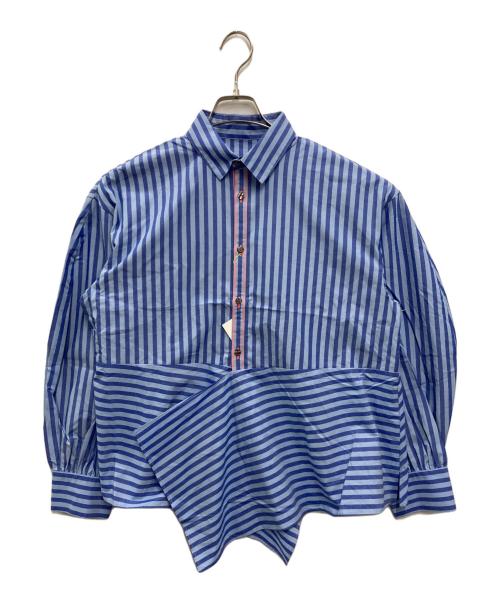 HeRIN.CYE（ヘリンドットサイ）HeRIN.CYE (ヘリンドットサイ) Flare hem shirt ブルー サイズ:FREEの古着・服飾アイテム