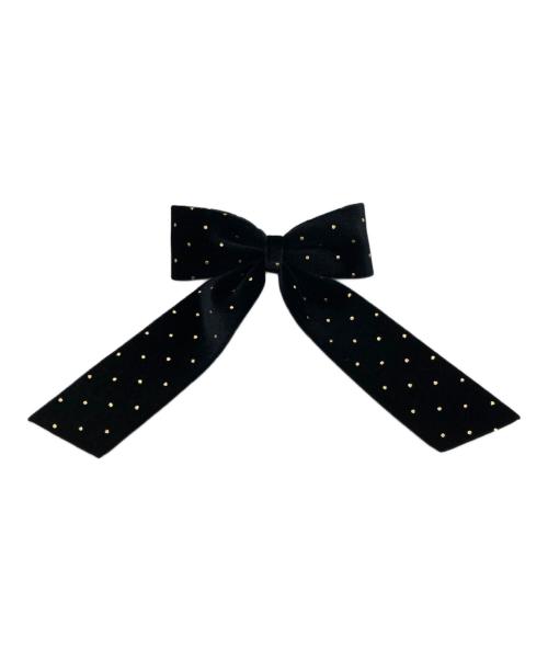 THE HAIR BAR TOKYO（ザ・ヘアバートウキョウ）THE HAIR BAR TOKYO (ザ・ヘアバートウキョウ) ベルベット ロングボウ ブラック 未使用品の古着・服飾アイテム