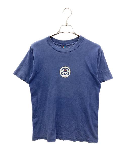 stussy（ステューシー）stussy (ステューシー) 90'sシャネルロゴプリントTシャツ ネイビー サイズ:Ｍの古着・服飾アイテム