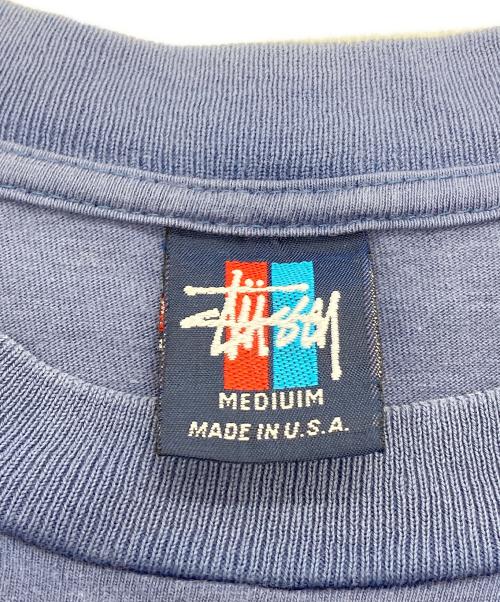stussy（ステューシー）stussy (ステューシー) 90'sシャネルロゴプリントTシャツ ネイビー サイズ:Ｍの古着・服飾アイテム